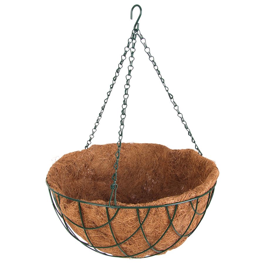 Blumenampel mit Kokos-Pflanzeinlage 35cm