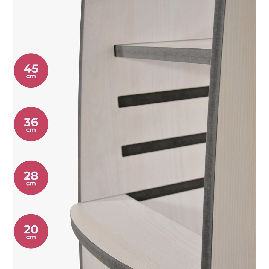 Bianconiglio Kids® Lernturm TRUSTY Kiefer weiß