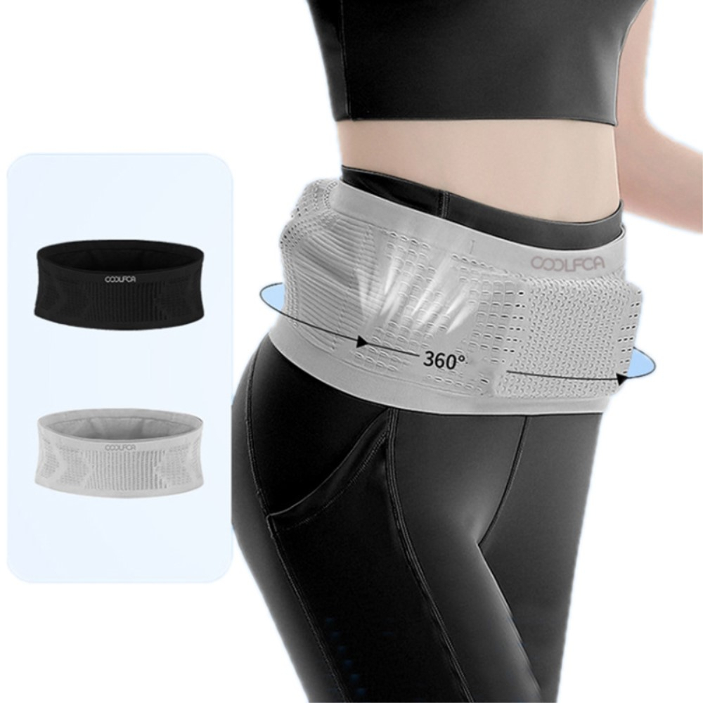 Gr. L Elastische Jogging Bauchtasche Laufgürtel Taillen Sport Fitness Gürtel - Schwarz