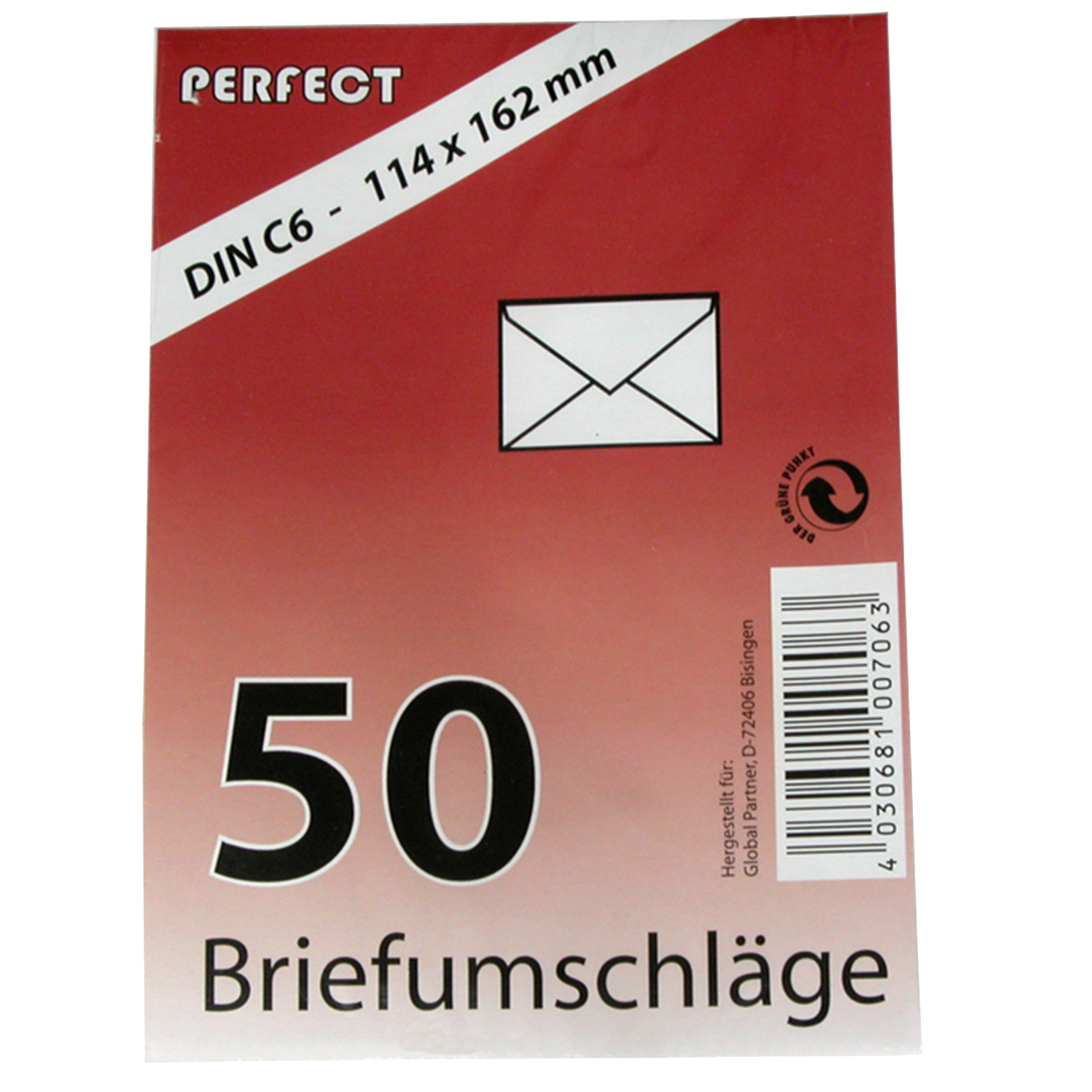 50er Pack Briefumschläge - DIN C6 - 114x162 mm