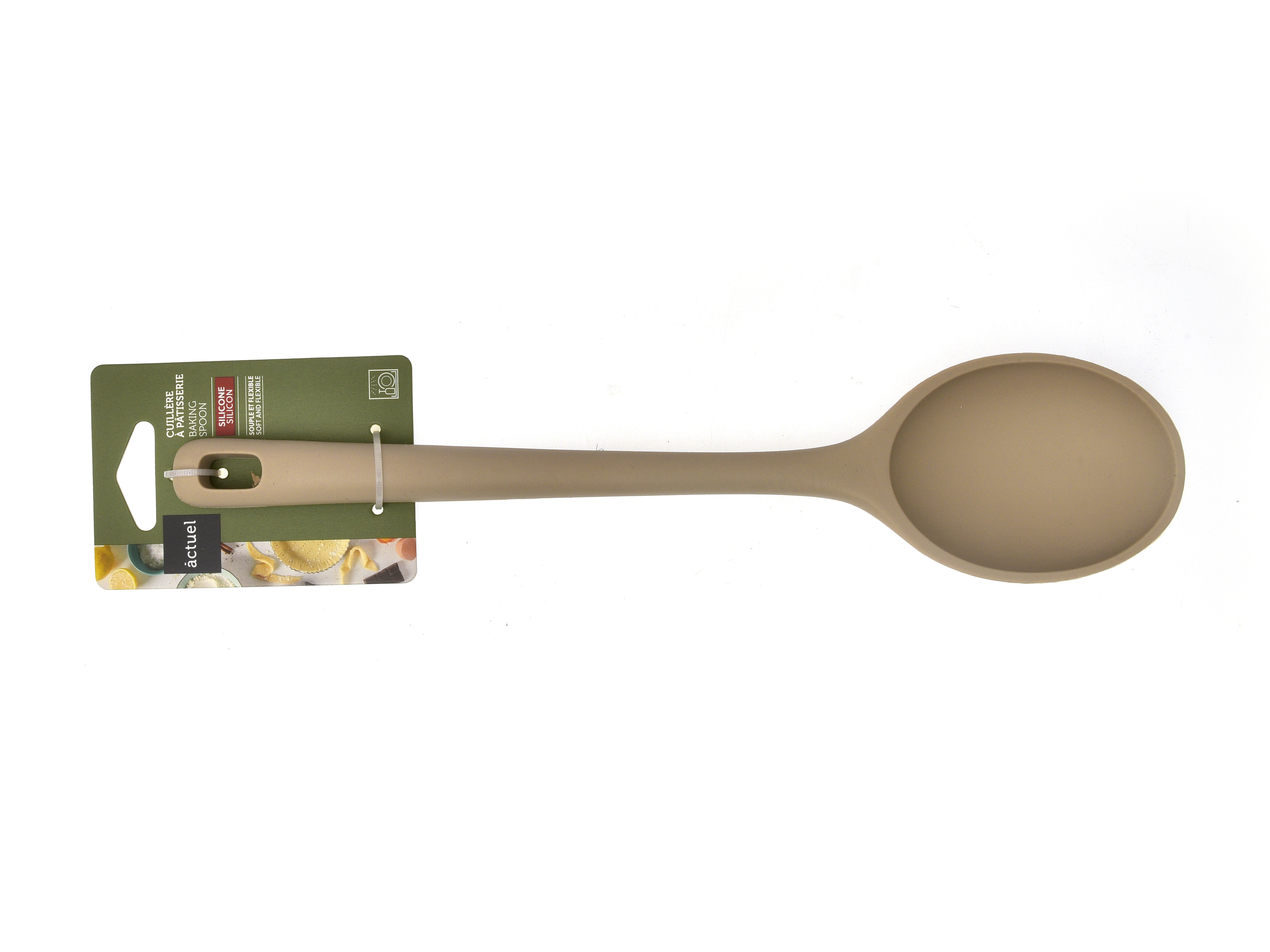 COLHER ACTUEL SILICONE BEGE 30CM