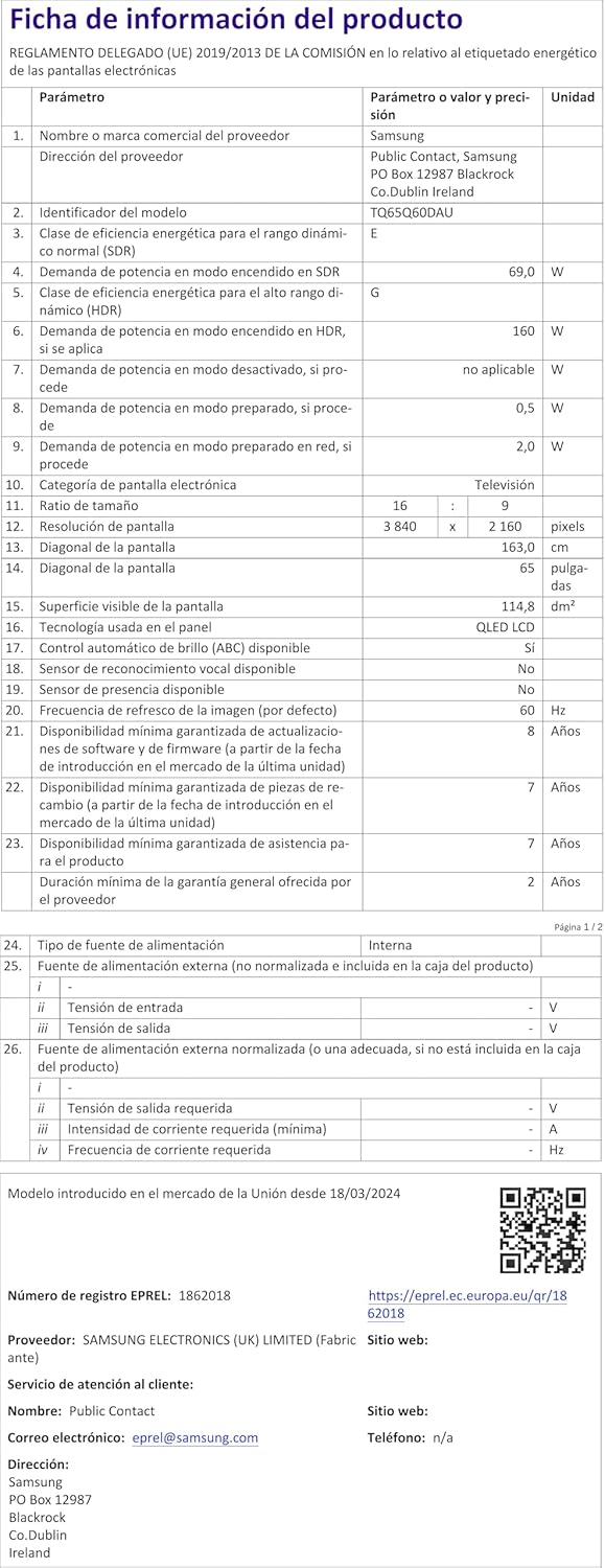 Samsung Téléviseur TQ43Q60D 43