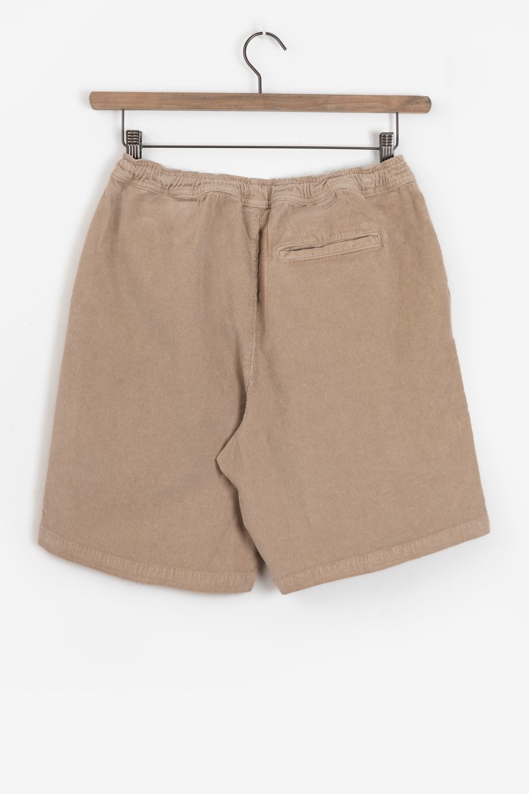 Beige corduroy shorts met aantrekkoord