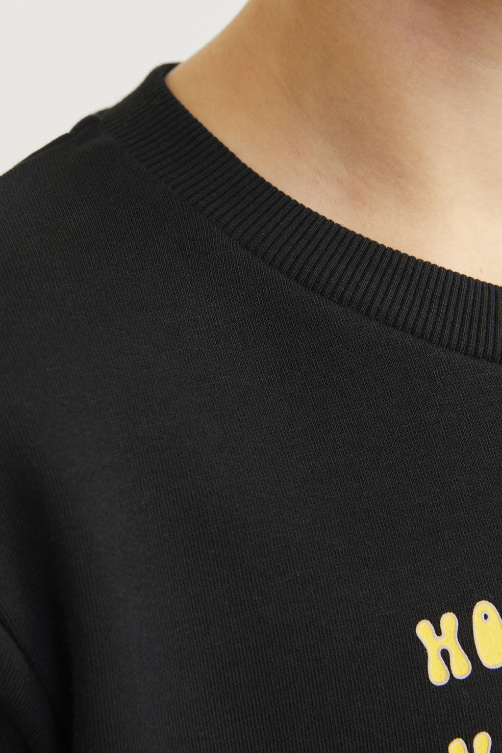 JACK & JONES kerstsweater JJXMAS JOLLY met printopdruk zwart
