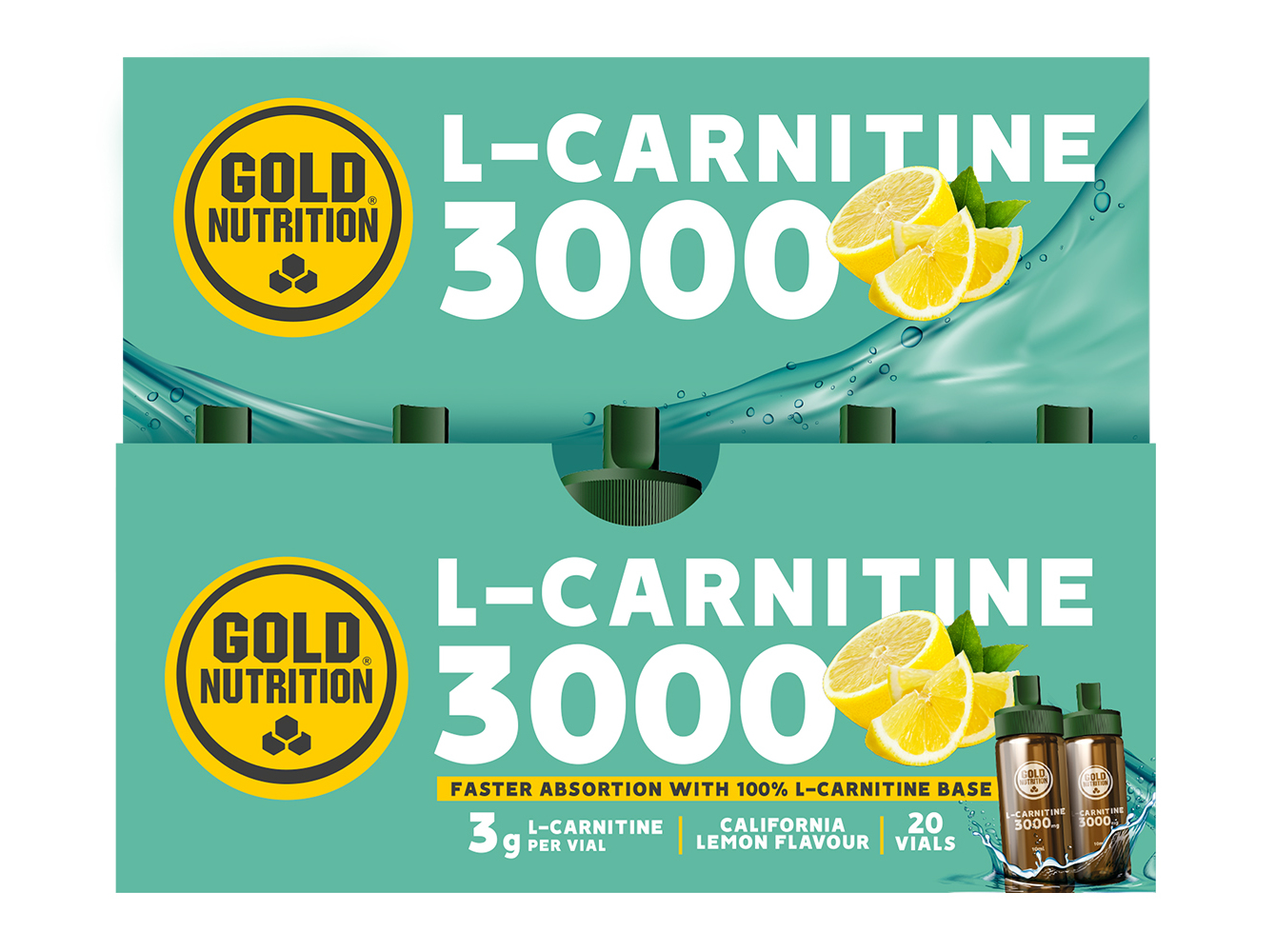 SUPLEMENTO GOLDNUTRITION L-CARTININE 3000 LIMÃO 20UN
