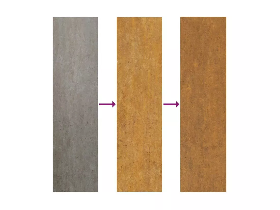 Porte de jardin acier résistant aux intempéries design tracés
