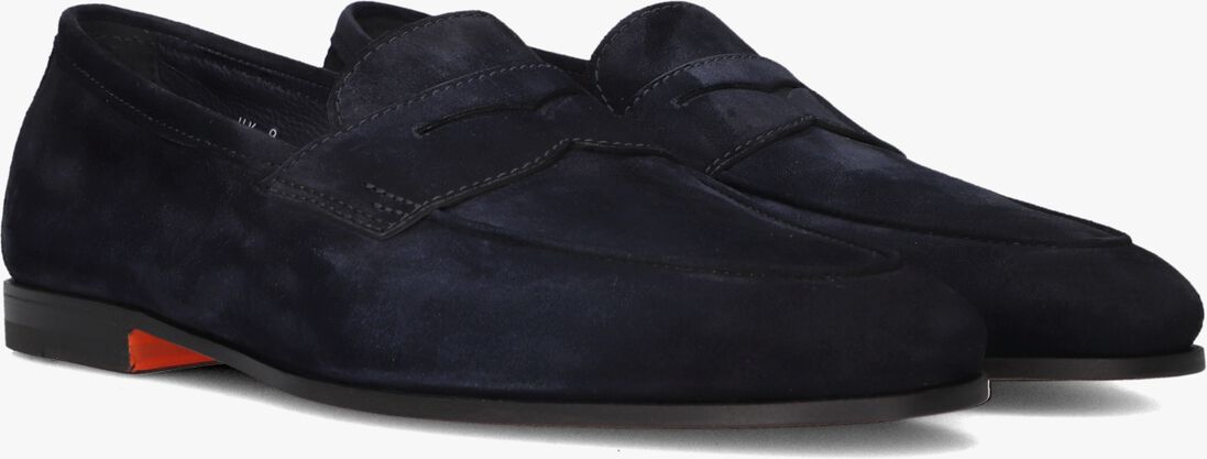 blauwe santoni loafers 18837 carlo