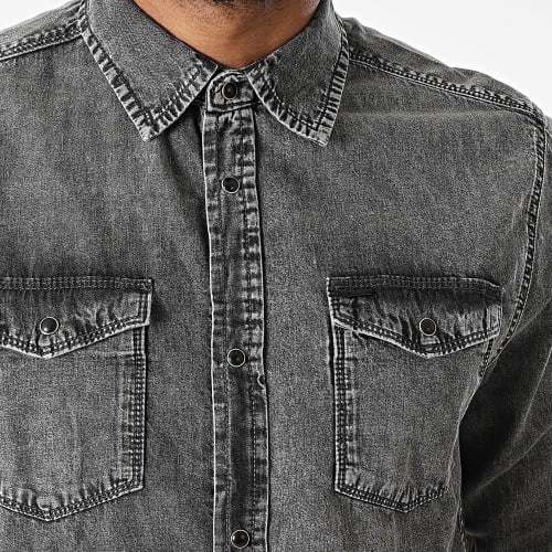 Chemise Jean Manches Longues Matter Life Gris Chiné
