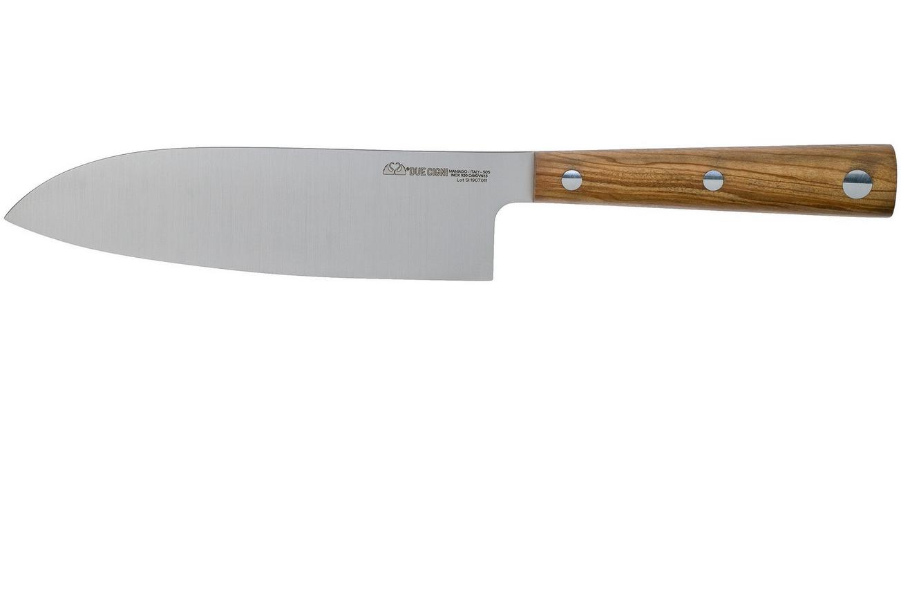 Due Cigni Hakucho santoku 16,5 cm, olijfhout