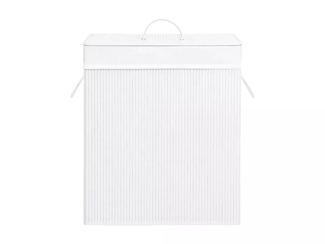 Panier à linge Bambou Blanc 100 L