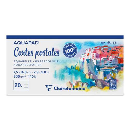 Clairefontaine AQUAPAD® Cartes postales, Postkarten-Block