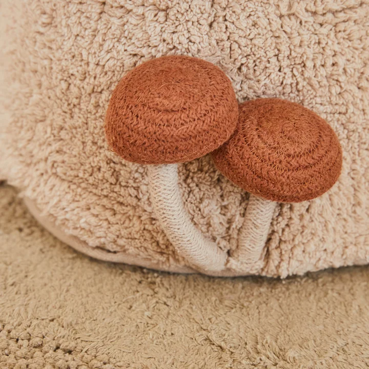 Lorena Canals - Fliegenpilz Pouf, Ø 45 x 35 cm, toffee / natur