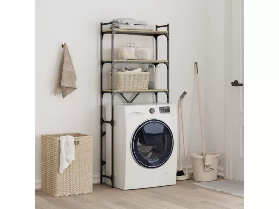 Étagère de lave-linge chêne sonoma 67x25x163 cm bois ingénierie