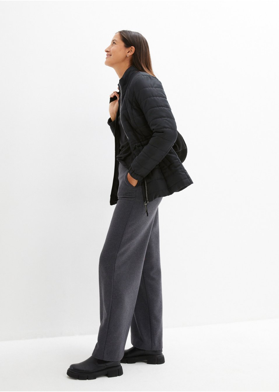 Veste matelassée avec ceinture à nouer