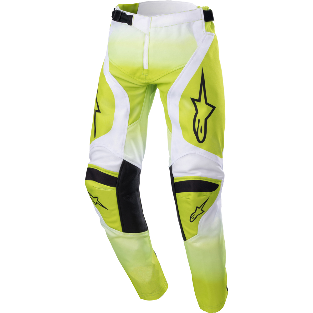 Alpinestars - Pantalon enfant Youth Racer Push Blanc / Jaune fluo
