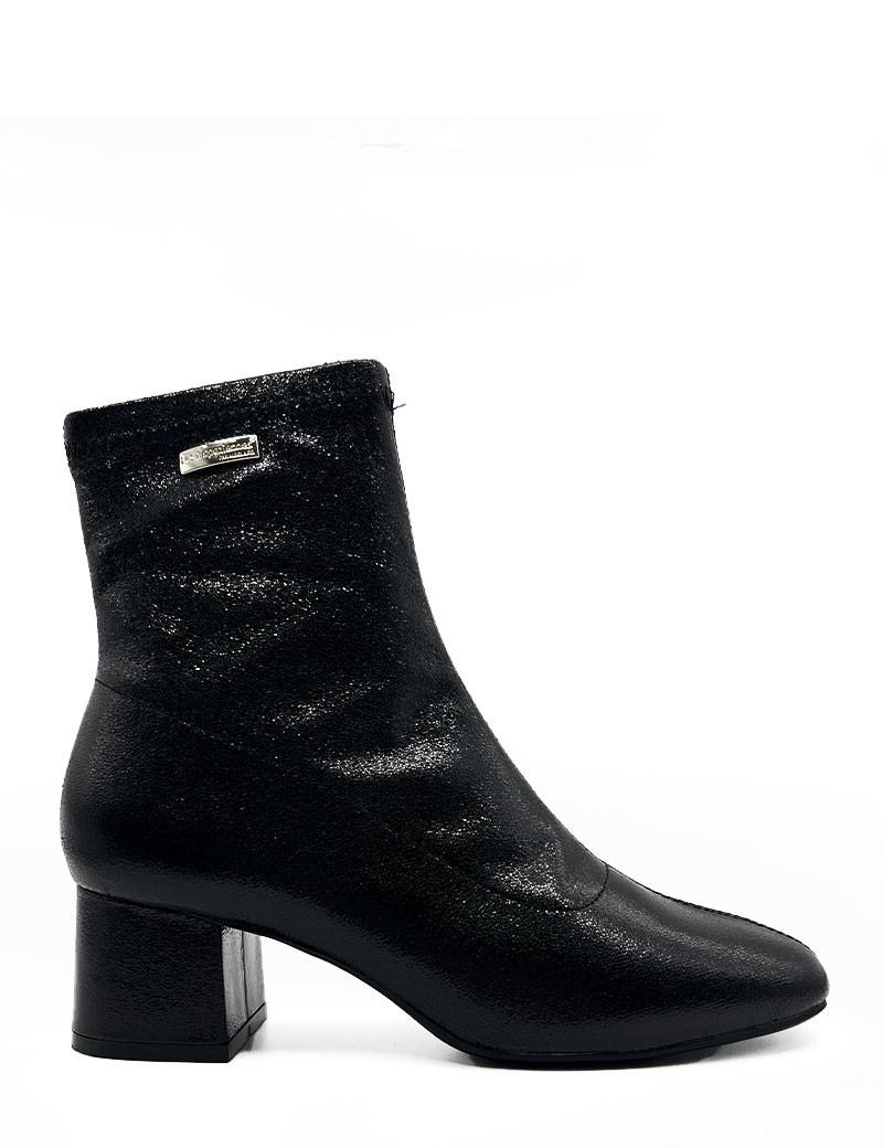 LES TROPEZIENNES PAR M.BELARBI BOTTINES À TALON DANIELA NOIR IRISÉ