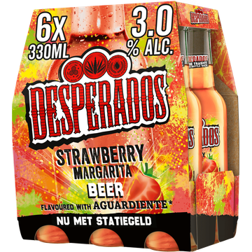 Desperados Strawberry Margarita Bier Fles 6 x 330ml