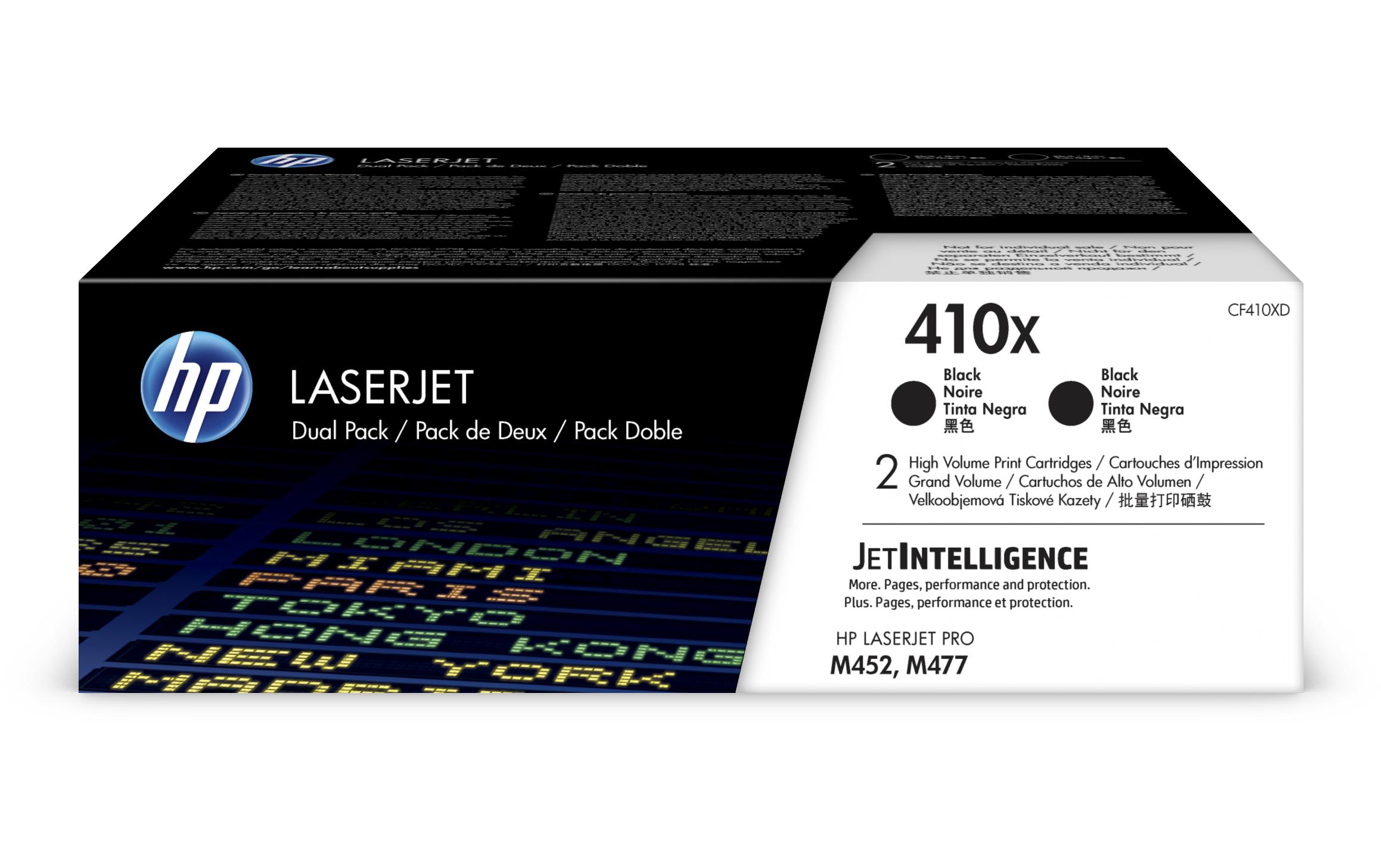 Toner Nr. 410X (CF410XD) Black 2er-Pack<br>Tonerkartusche