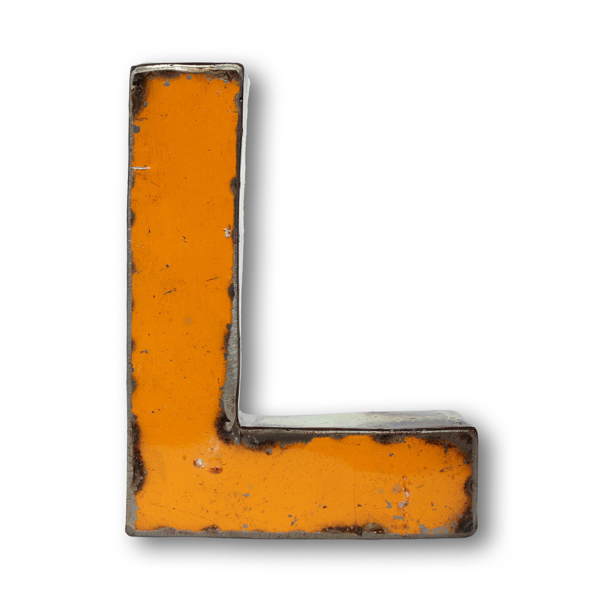 Metallbuchstabe 'L', multicolor, T 14 cm, B 20 cm, H 4 cm von fischer's lagerhaus