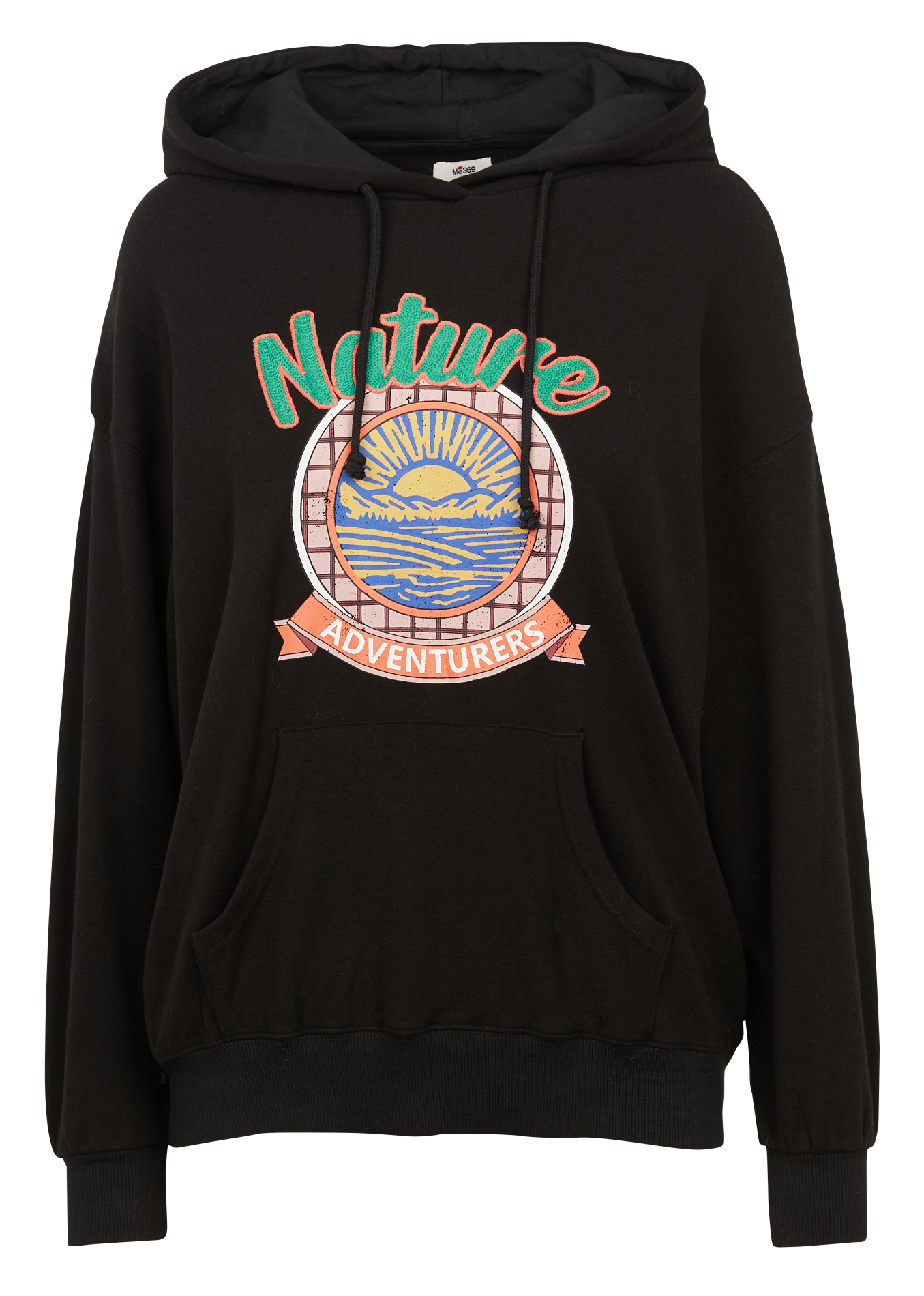 ANNA - Sweatshirt en coton mélangé brodé| Noir