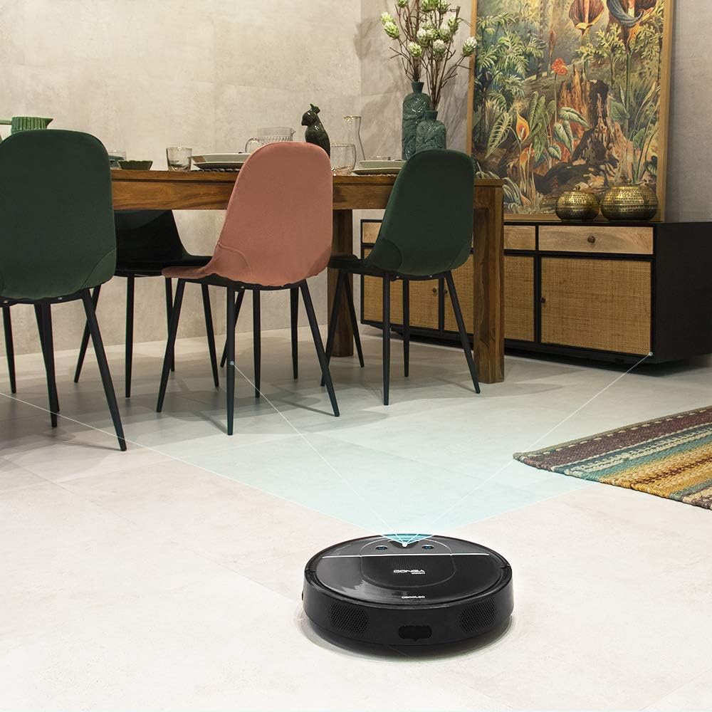 robot aspirateur Programmable 4 en 1 compatible a Alexa & Google Assis