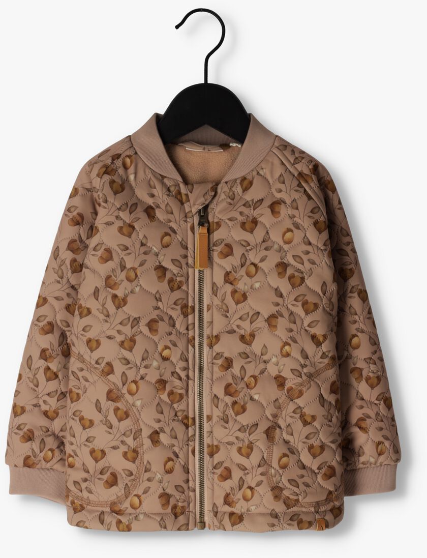 LIL\\' ATELIER bruine lil' atelier jack nmflajuno quilt jacket fo aop