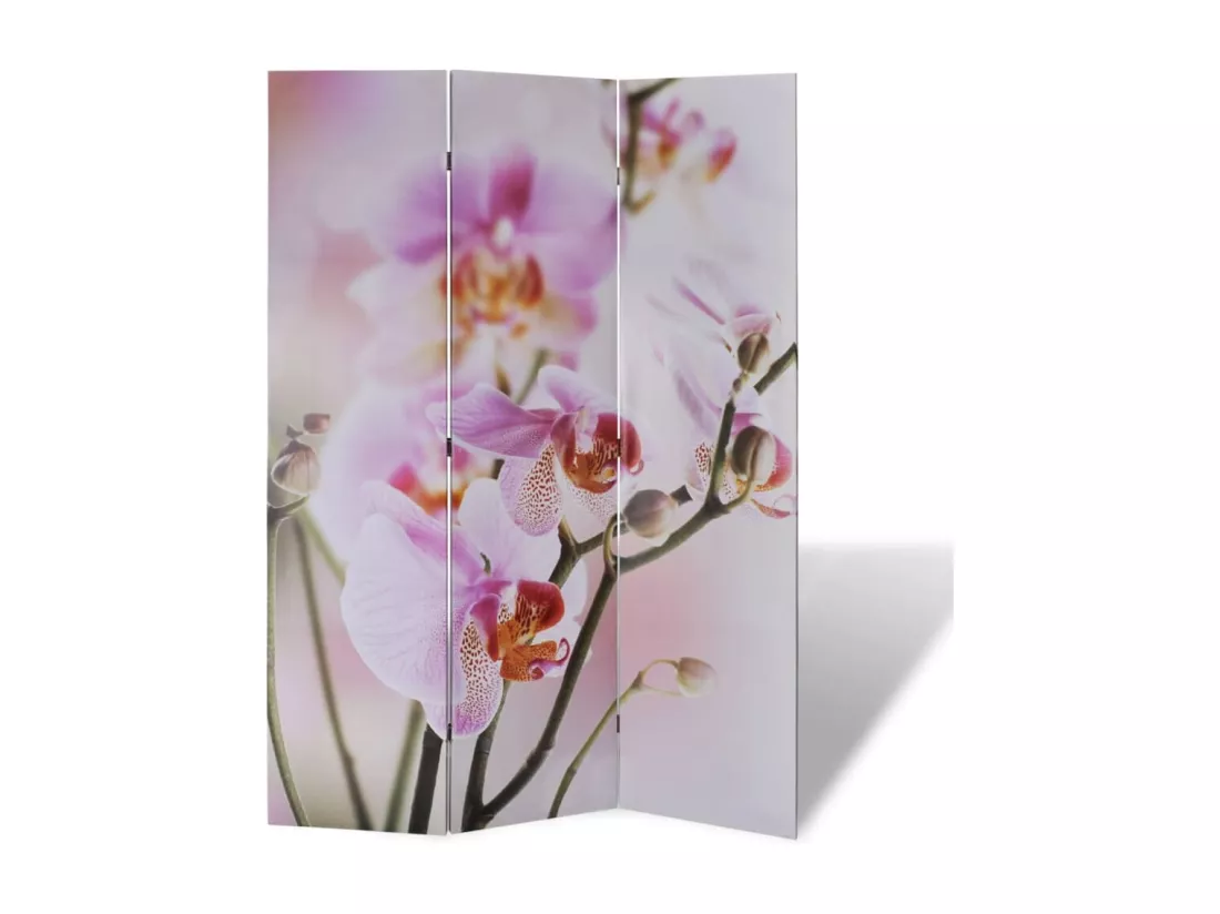 Cloison de séparation pliable 120 x 170 cm Fleur