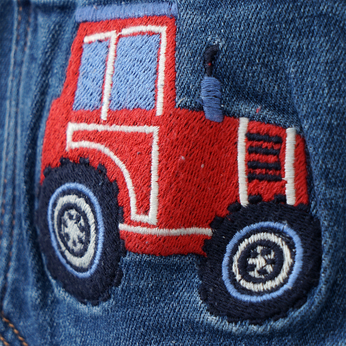 Topolino Jungen Jeanslatzhose mit Stickerei blau