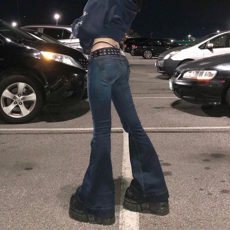 Honet - Lage taille bootcut jeans