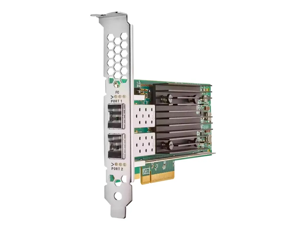 HPE StoreFabric SN1610Q Dual Port - Vært bus adapter - PCIe 4.0 x8 lavprofil - 32Gb Fibre Channel x 2 - for ProLiant DL325 Gen10, DL345 Gen10, DX360 Gen10, ML350 Gen11, XL220n Gen10, XL290n Gen10