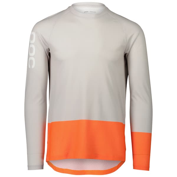 Maillot VTT POC MTB PURE LS JERSEY GRANITE GREY/ZINK ORANGE
