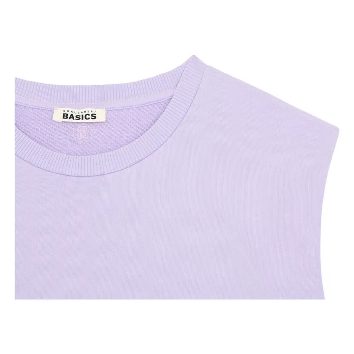 SMALLABLE BASICS Sweat shirts Femme Sans manches Molleton Coton Bio | Lilas
