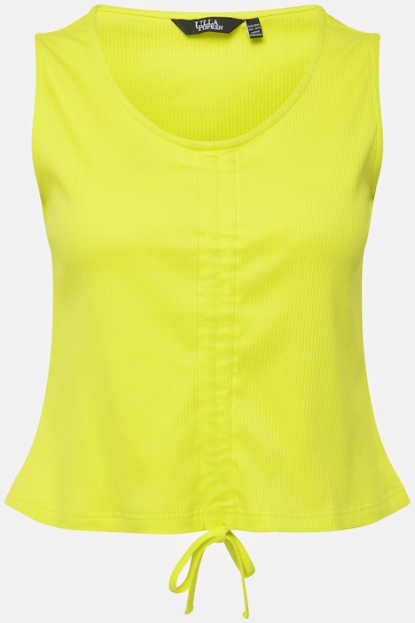 Top, Rippjersey, Slim, V-Ausschnitt, ärmellos