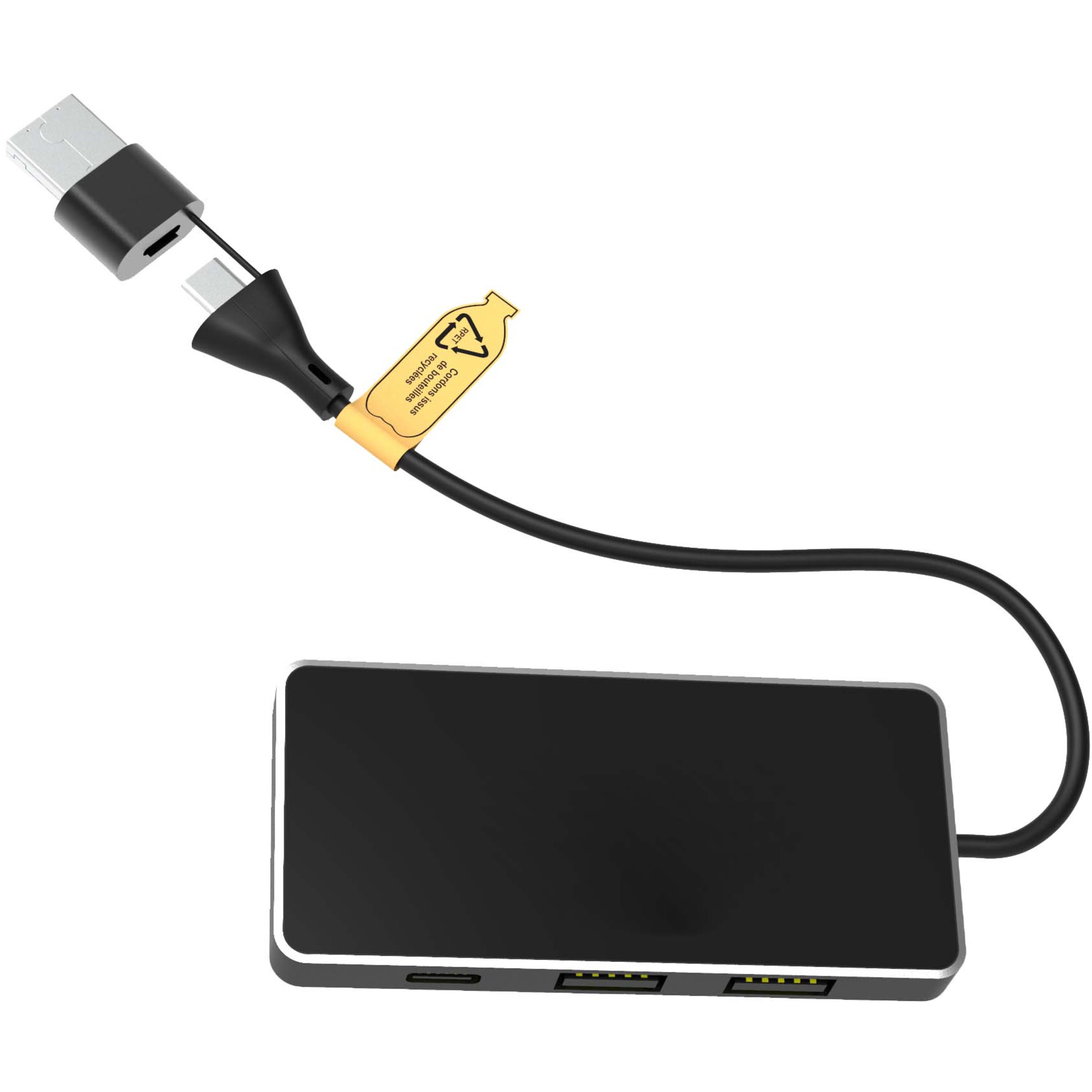 SCX.design 2PX165 - SCX.design H20 Hub USB 8-en-1 avec double entrée et 6 ports