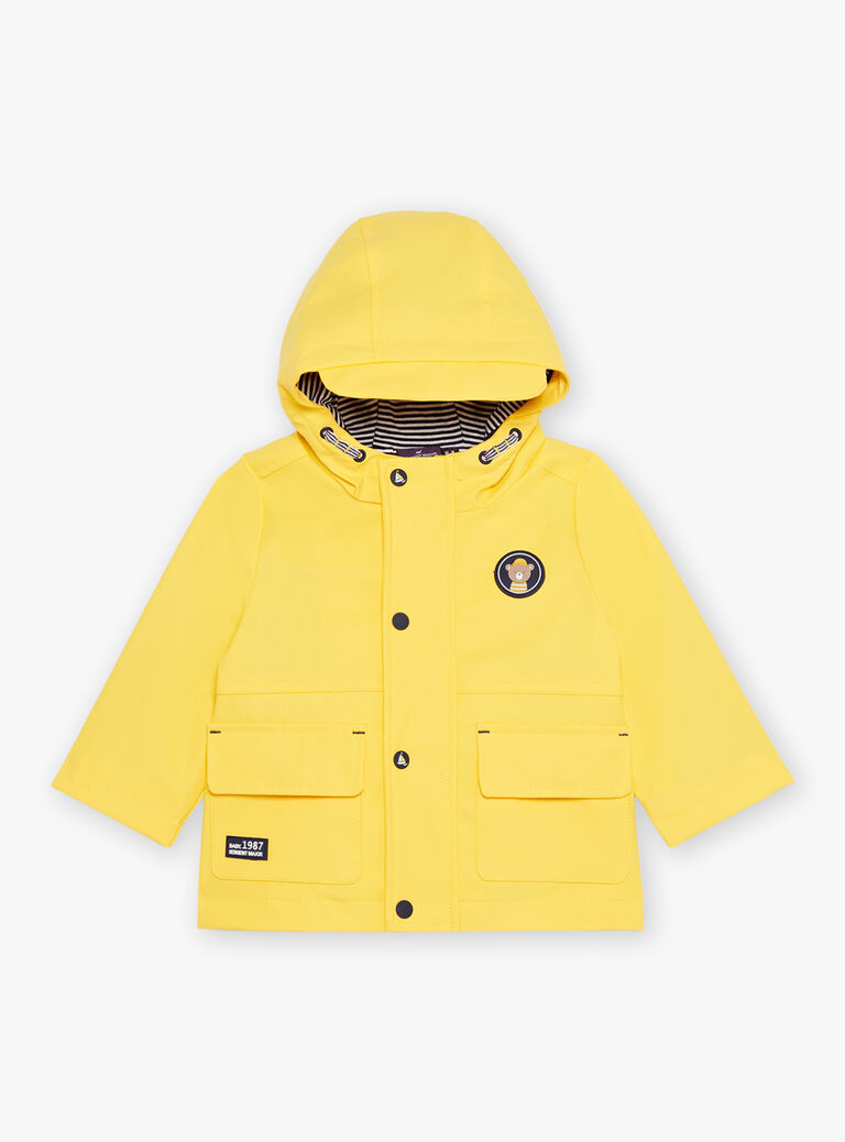 Manteau jaune ciré 3 en 1 à capuche