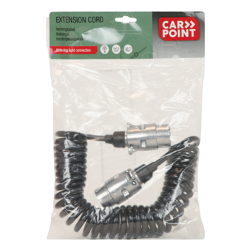 Carpoint Verlengkabel voor aanhanger 7P 12V Min 65cm, Max 270cm ø1,2cm