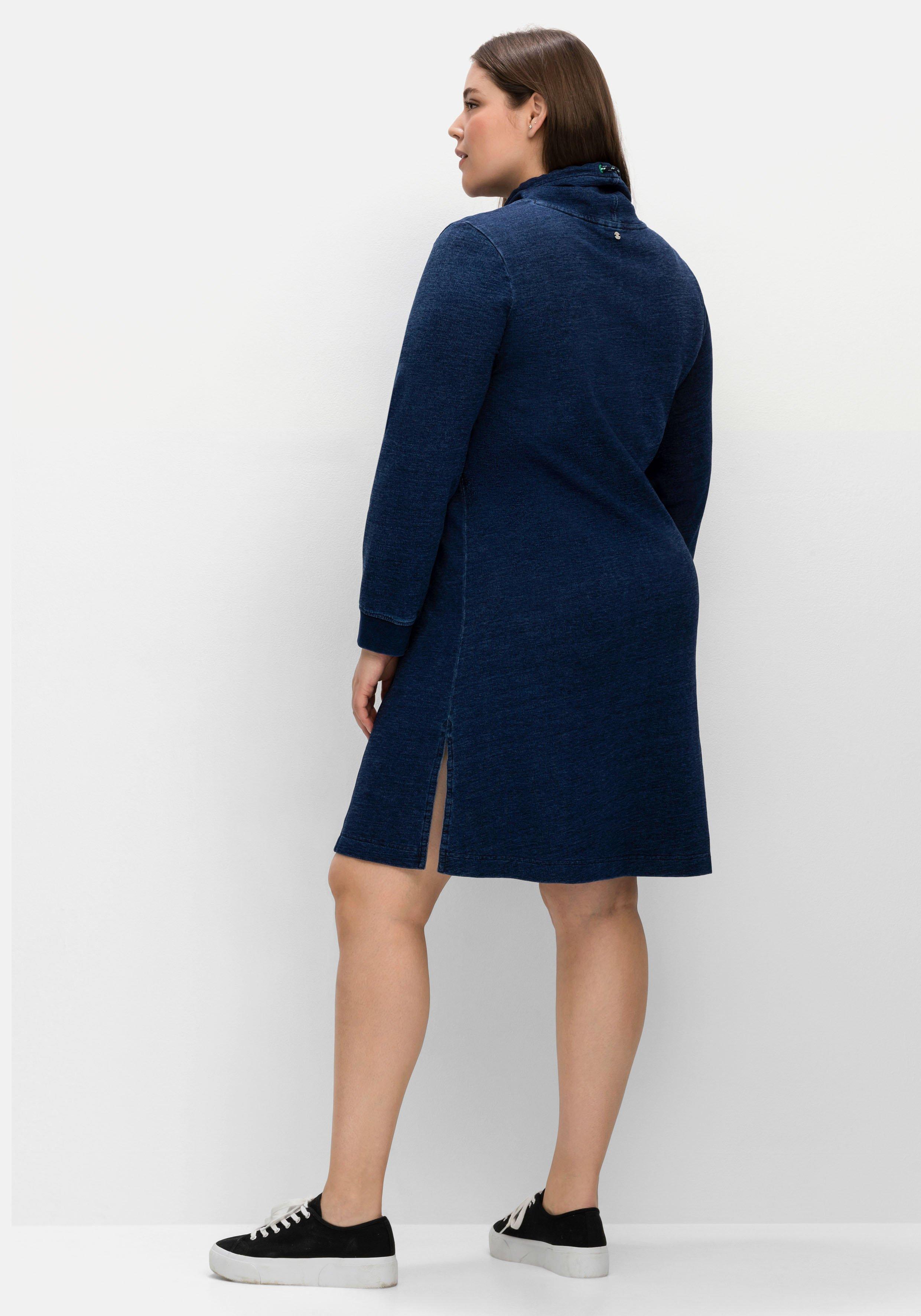 Kurzes Sweatkleid in Denim-Optik