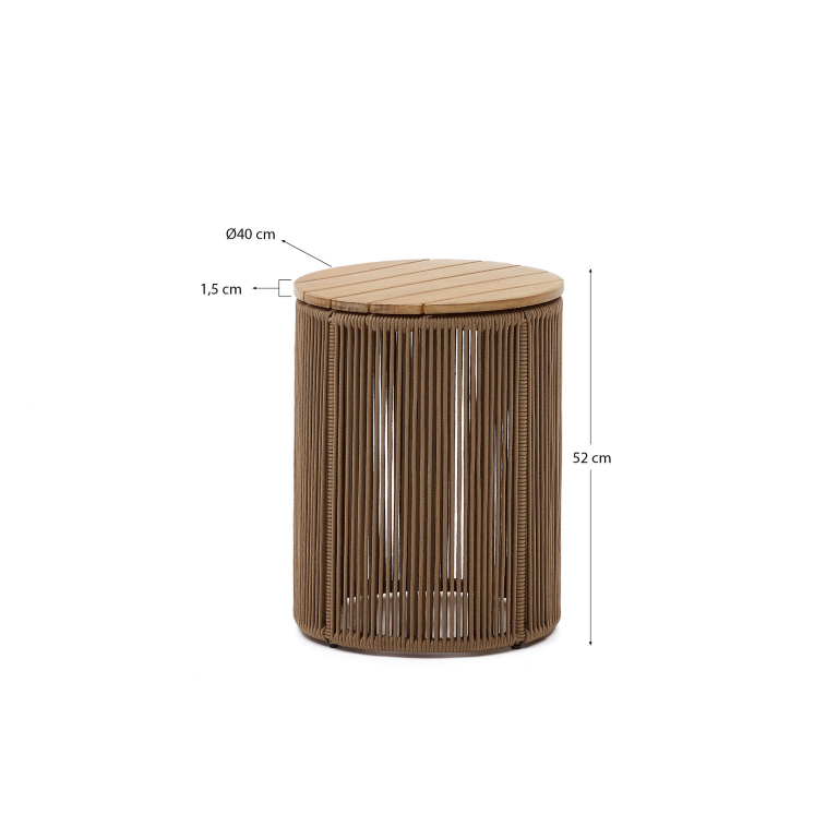 Kave Home Dandara bijzettafel Ø40 beige