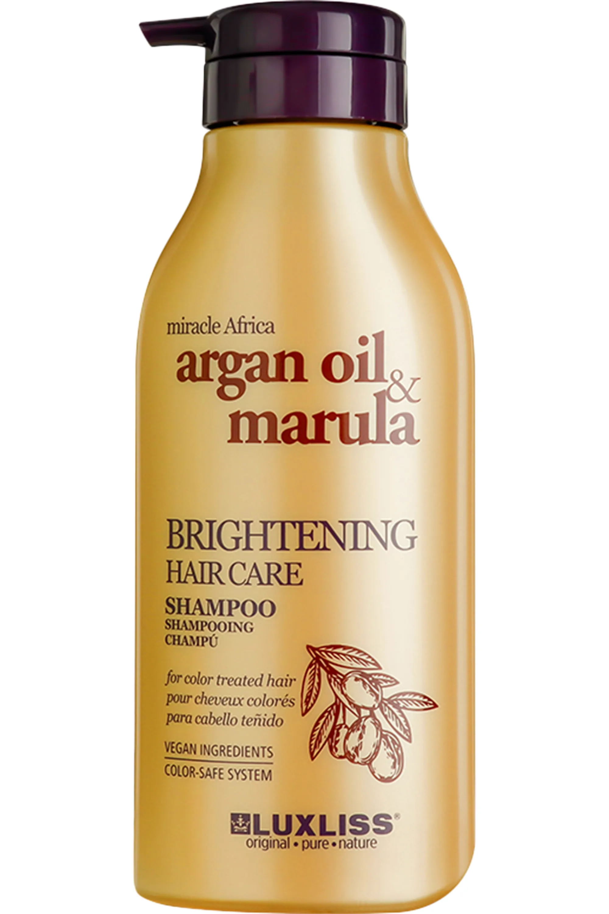 Luxliss Shampoing illuminateur à l’huile d’argan-500 ml
