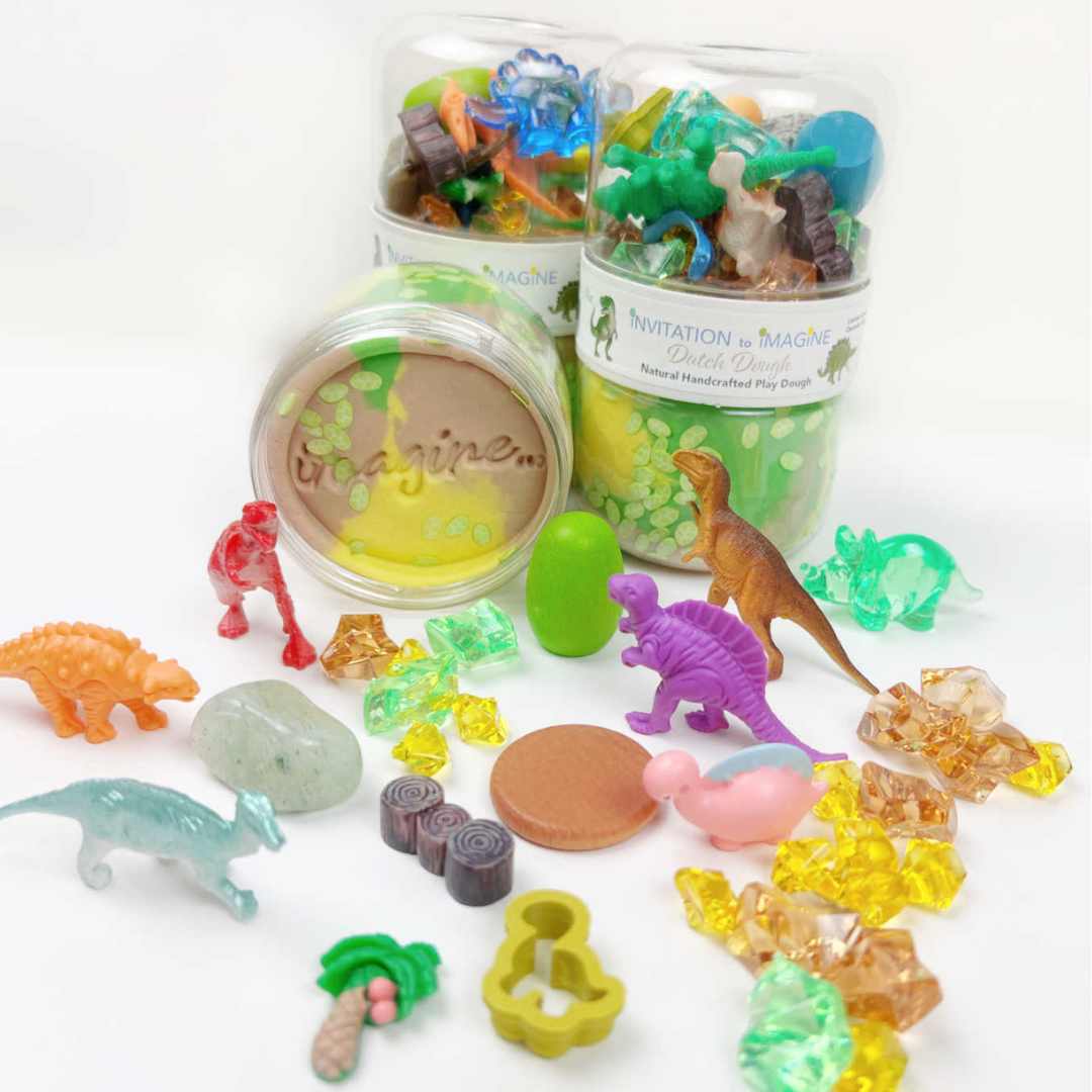 invitation to imagine speelklei play pot - dinosaur