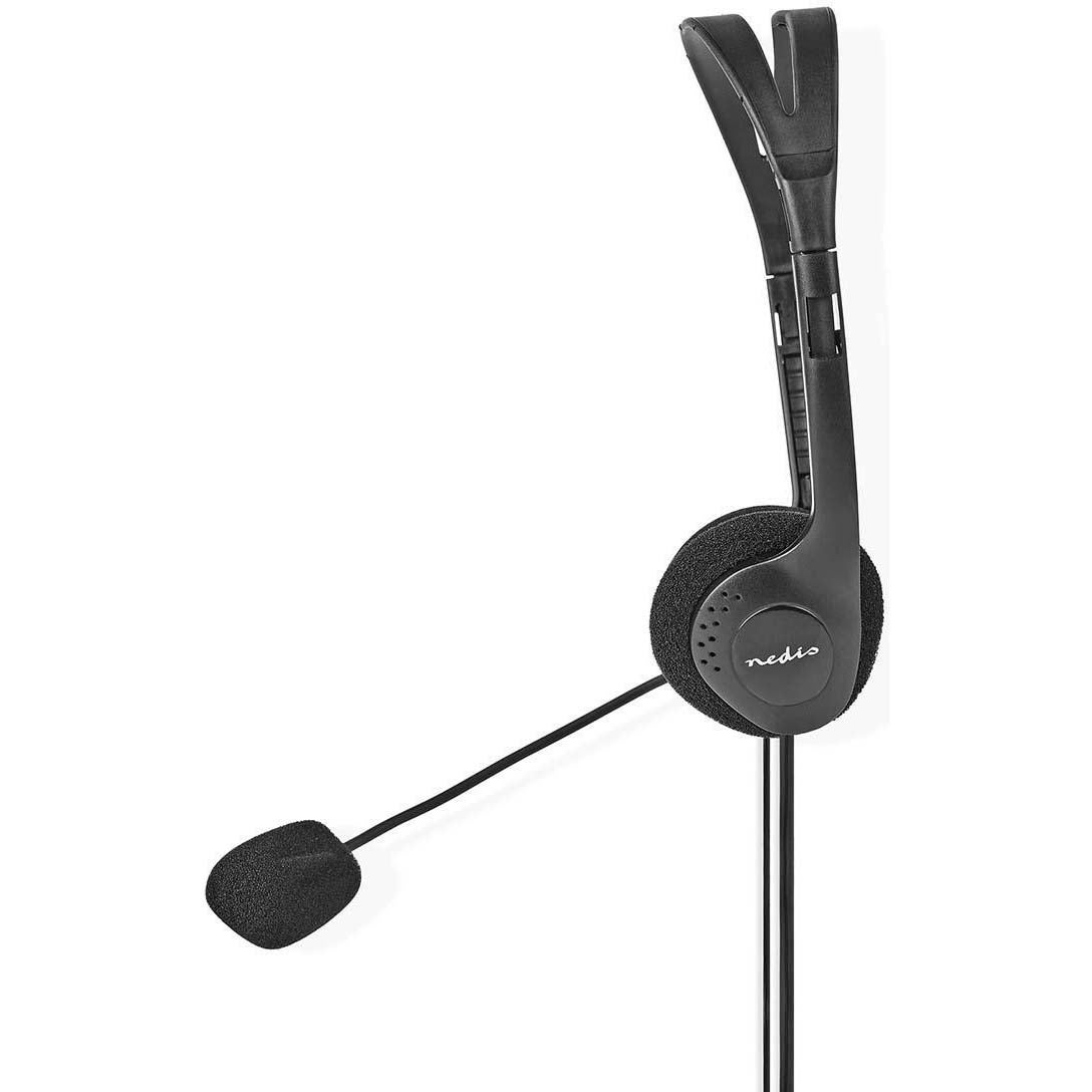 Nedis CHST100BK on-ear stereo PC-headset zwart