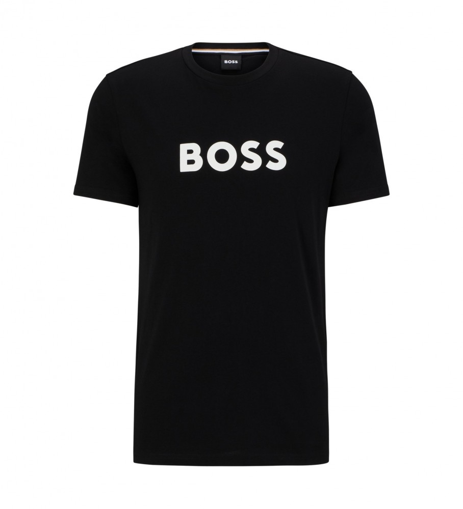 Camiseta BOSS preta com contraste