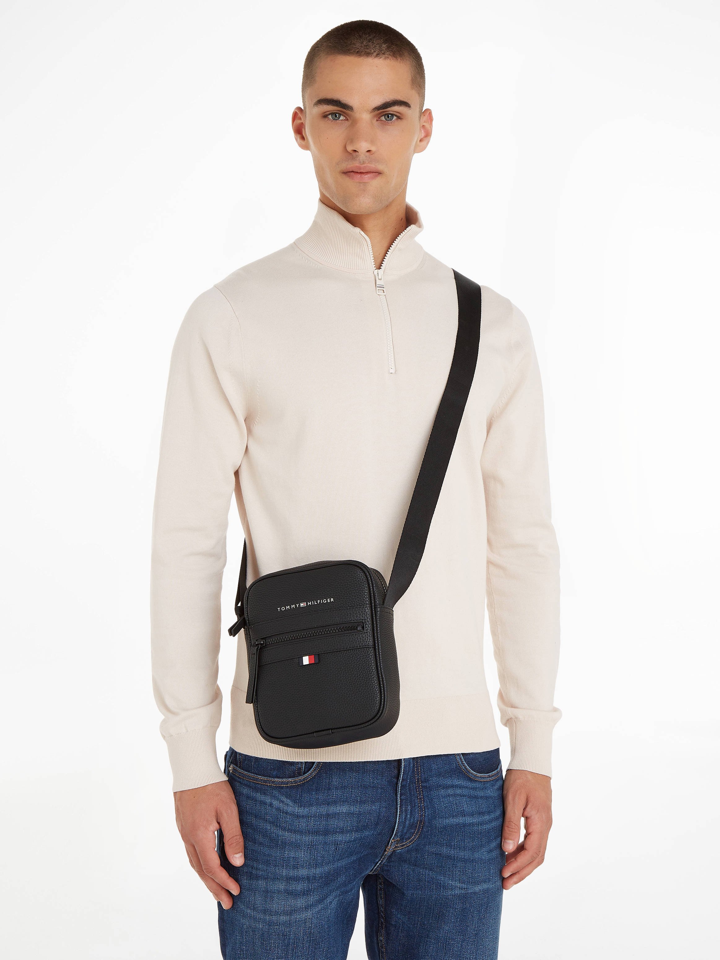 Tommy Hilfiger schoudertas Mini Reporter zwart
