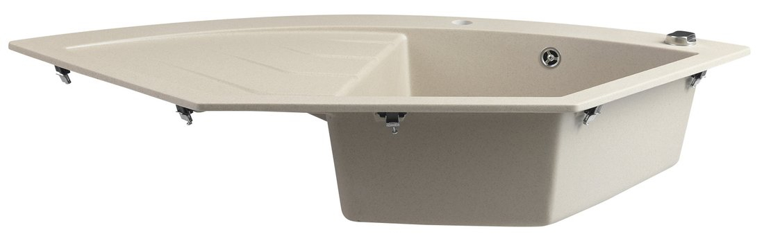 Sapho spoelbak 114x57,5cm met kraangat beige graniet