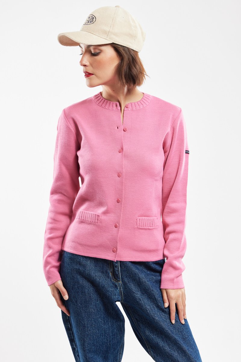 Cardigan col rond - Laine et acrylique