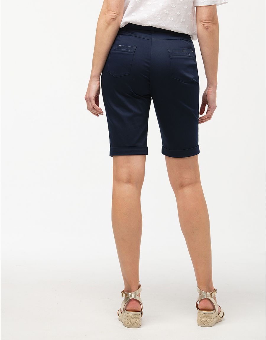 Bermuda coton marine
