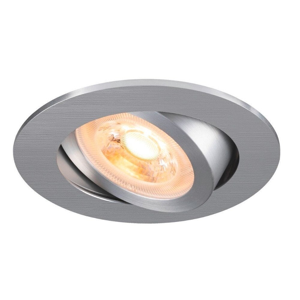 Nieuwe Tria inbouwplafondlamp in aluminium, GU10, 82mm rond