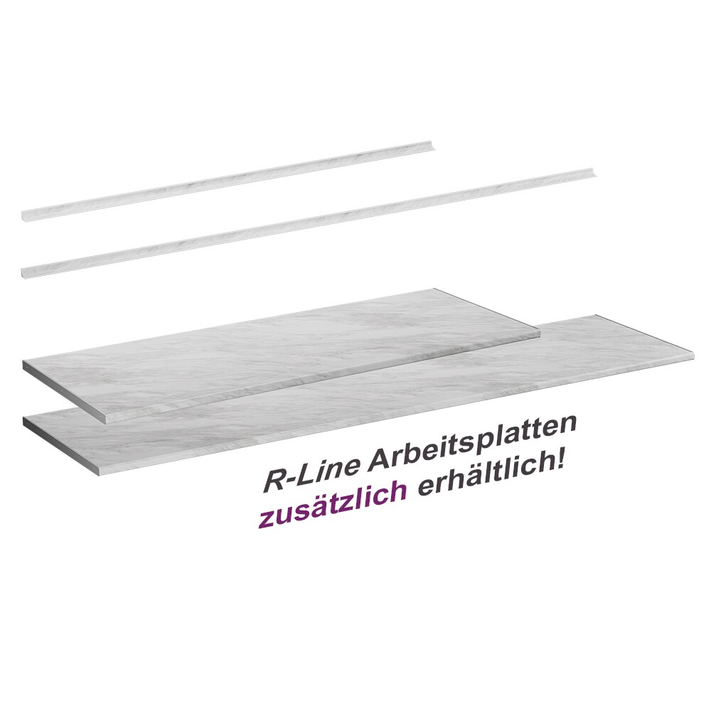 Vicco Küchenarbeitsplatte R-Line Marmor Weiß 160 cm