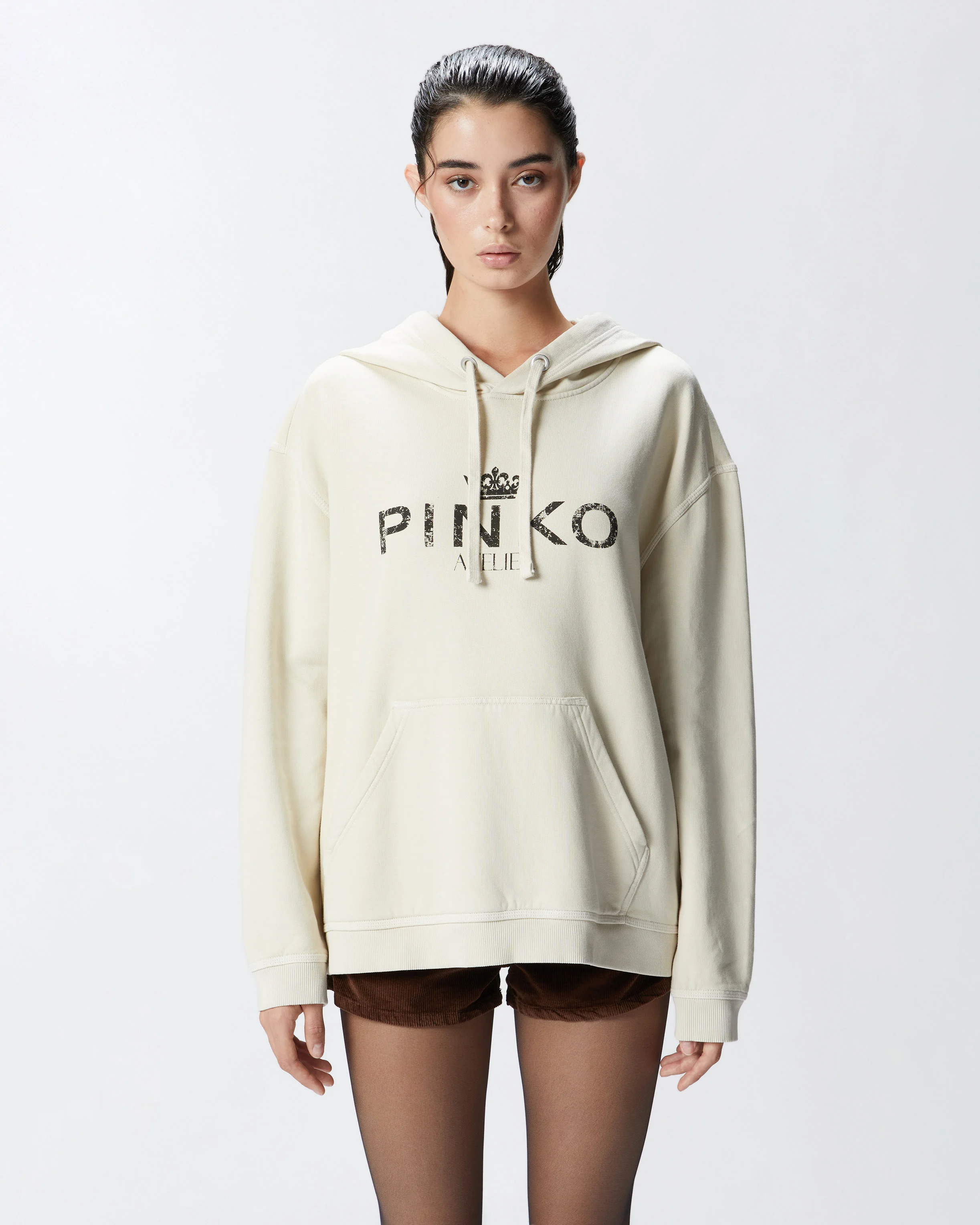 Sweat-shirt à capuche pinko atelier | Beige