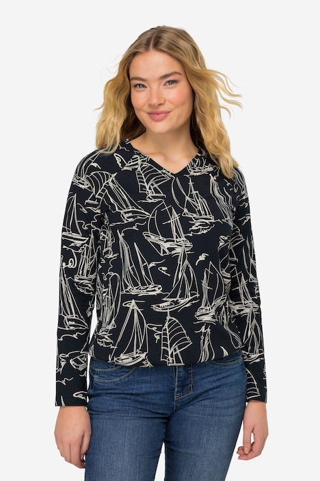 T-Shirt, Boote Print, OEKO-TEX